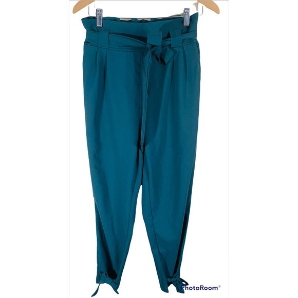 NWT Grace Karin Paper Bag Waist Dress Pants Hunter Green - Picture 2 of 8